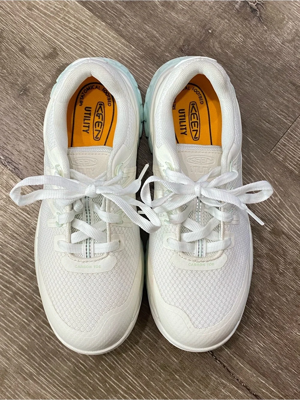 KEEN Utility Carbon Toe EH Work Shoes Women’s 7.5W White Safety Sneakers